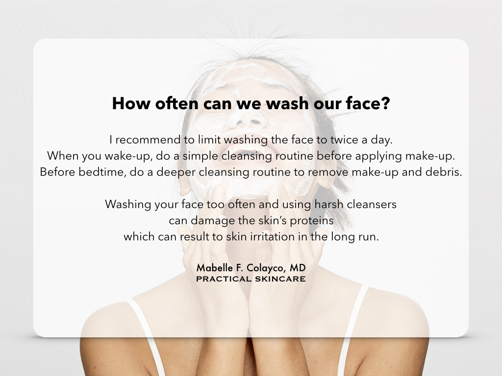 How often can we wash our&nbsp;face?